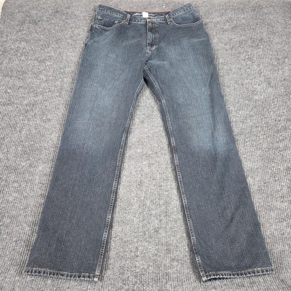 Eddie Bauer Mens Relaxed Fit Flannel Lined‎ Jeans Dark Wash Blue 36x34